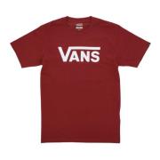 Klassieke Tee Syrah/Wit Korte Mouw T-shirt Vans , Brown , Heren