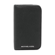 Zwarte Snap Portemonnee van Leer Michael Kors , Black , Heren