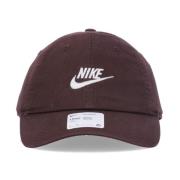 Gebogen Klep Pet Gewassen Aarde/Wit Nike , Brown , Unisex