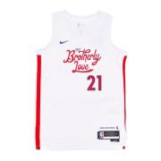 City Edition Basketball Tank Top Joel Embiid Nike , White , Heren