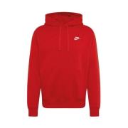 Rode Hoodie voor Mannen Nike , Red , Heren