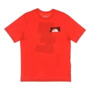 Sportieve Crew Neck Tee Rood/Zwart Jordan , Red , Heren