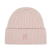 Roze Iconische Beanie Tommy Hilfiger , Pink , Dames