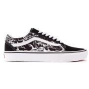 Zwarte Leren Sneakers met Logo Ontwerp Vans , Black , Heren