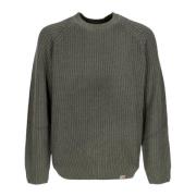 Rookgroene Ribgebreide Crew-Neck Sweater Carhartt Wip , Green , Heren