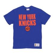 New York Knicks NBA Tee Mitchell & Ness , Blue , Heren