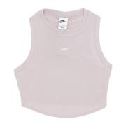 Essential Rib Crop Tank Top Nike , Gray , Dames