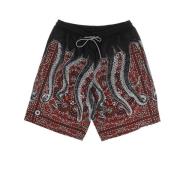 Zwarte Bandana Boardshorts Zwembroek Octopus , Multicolor , Heren