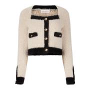 Beige Tweed Square Neckline Cardigan Nina Ricci , Beige , Dames