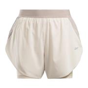 2-in-1 hardloopshorts Reebok , White , Dames