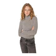 Highneck Knit Strik Sharkskin MOS Mosh , Gray , Dames