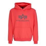 Rode Hoodie met Kangoeroezak Alpha Industries , Pink , Heren