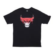 Chicago Bulls Logo Tee Zwart/Rood New Era , Black , Heren