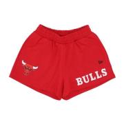 Chicago Bulls Logo Shorts Rood/Zwart New Era , Red , Dames