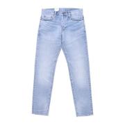 Blauw Licht Gebruikte Wassing Jeans Carhartt Wip , Blue , Heren