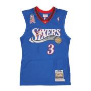 Allen Iverson NBA Basketbal Tanktop Mitchell & Ness , Blue , Heren