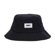 Vet Label Bucket Hat II Zwart Obey , Black , Heren