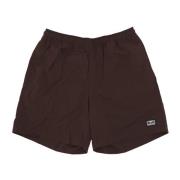 Nylon Shorts Java Brown Obey , Brown , Heren