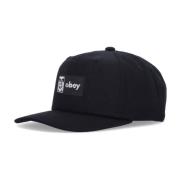 Klassieke Snapback Gebogen Klep Pet Zwart Obey , Black , Heren