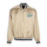 Satin Baseball Bomber Jacket Tan HUF , Beige , Heren