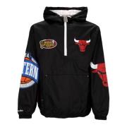 Chicago Bulls Windbreaker Anorak Mitchell & Ness , Black , Heren