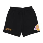 NBA Postgame Vintage Logo Fleece Shorts Mitchell & Ness , Black , Here...