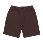 Bruine Jogger Shorts Elastische Taille Zakken Iuter , Brown , Heren