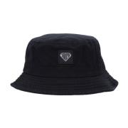 Zwarte Logo Bucket Hoed Katoen Iuter , Black , Unisex