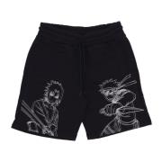 Naruto & Sasuke Sweatshorts Zwart Dolly Noire , Black , Heren