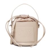 Trekkoord Emmer Tas in Beige V73 , Beige , Dames