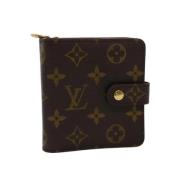 Pre-owned Coated canvas wallets Louis Vuitton Vintage , Brown , Dames