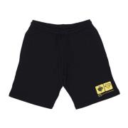 Zwarte Sweatshorts Elastische Taille Zakken Iuter , Black , Heren