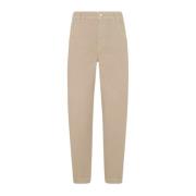 Op Maat Gemaakte Denim Jeans Kiton , Beige , Dames