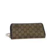 Pre-owned Canvas wallets Gucci Vintage , Beige , Dames