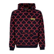 Zwarte Net Hoodie All Over Print Iuter , Multicolor , Heren