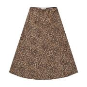 Elegante Carson Rok Bruin Zijde Munthe , Brown , Dames