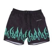 Flames Zwemshorts Zwart/Groen Vision OF Super , Black , Heren