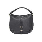 Pre-owned Leather handbags Burberry Vintage , Black , Dames