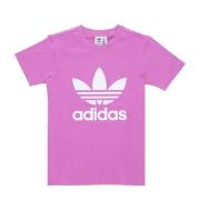 Trefoil Lila Tee Korte Mouw T-shirt Adidas , Pink , Dames