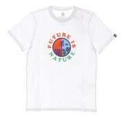 Witte Crew Neck T-shirt met Logo Element , White , Heren