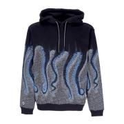 Zwarte Overal Hoodie Heren Octopus , Multicolor , Heren