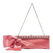 Pre-owned Satin clutches Valentino Vintage , Pink , Dames