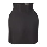 Zwarte Taffeta High-Waisted Mini Rok Nina Ricci , Black , Dames