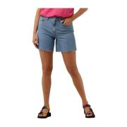 Blauwe Denim Shorts voor de Zomer Envii , Blue , Dames