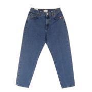 Stone Wash Denim Dames Jeans Amish , Blue , Dames