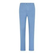 Lyocell Blend Klassieke Broek Kiton , Blue , Heren