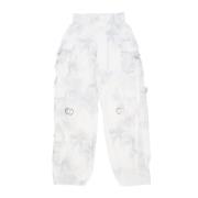 Satin Cargo Pant White Disclaimer , White , Dames