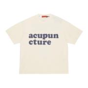 T-shirt met Unieke Print Acupuncture , Beige , Heren