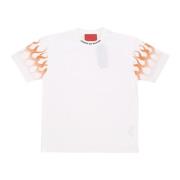 Flames Tee Heren T-Shirt Vision OF Super , White , Heren