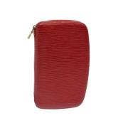 Pre-owned Leather wallets Louis Vuitton Vintage , Red , Dames